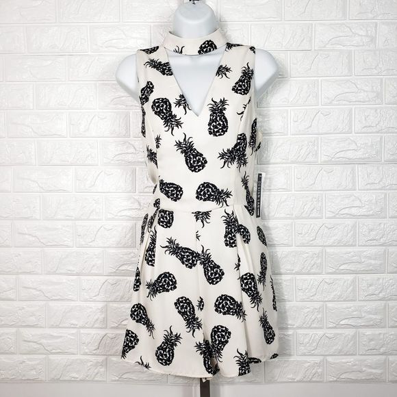 Design Lab Lord & Taylor Pineapple Romper - Picture 1 of 6